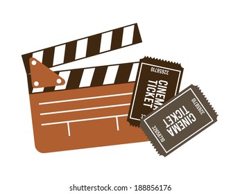 Cinema design over white background, vector illustration