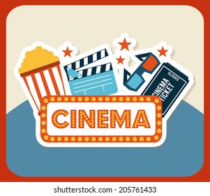 Cinema Design Over White Background Vector Stock Vector (Royalty Free ...