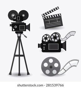 Cinema design over white background, vector illustration.