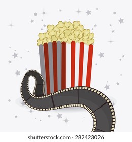 Cinema design over white background, vector illustration.