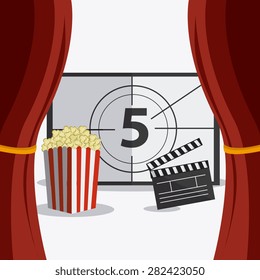 Cinema design over white background, vector illustration.