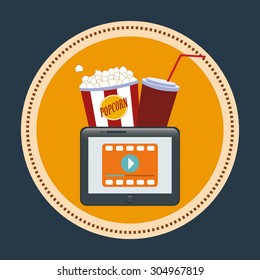 Cinema digital design, vector illustration 10 eps graphic