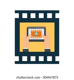 Cinema digital design, vector illustration 10 eps graphic