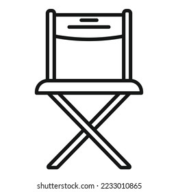 Cinema director chair icon outline vector. Video movie. Hollywood festival