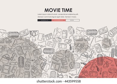 cinema Doodle Website Template Design