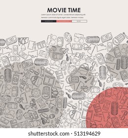 cinema Doodle Website Template Design