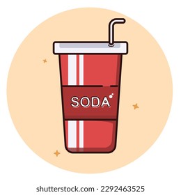 Cine Drink Soda, elemento de diseño vector para el cine, logotipo, medios sociales, etc. eps 10