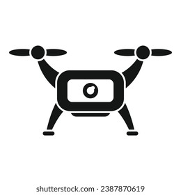 Cinema drone icon simple vector. Video aerial tech. Smart digital land
