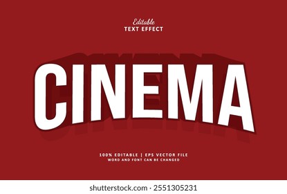 Cinema editable text effect 3d style vintage use for business brand and logo