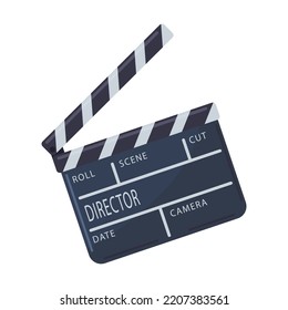 Elemento cinematográfico. Cinta de montaje, cámara de vídeo. Ilustración vectorial para el cine, la industria cinematográfica, el espectáculo, el concepto de cine