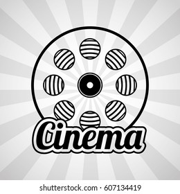 cinema entertainment elements icon vector illustration design