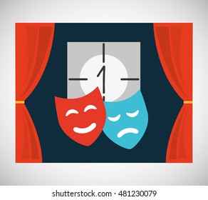 cinema entertainment flat icon vector illustration design