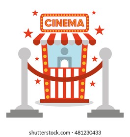 cinema entertainment flat icon vector illustration design