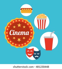 cinema entertainment flat icon vector illustration design