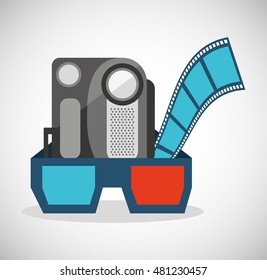 cinema entertainment flat icon vector illustration design