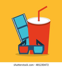 cinema entertainment flat icon vector illustration design