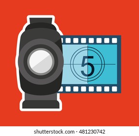 cinema entertainment flat icon vector illustration design