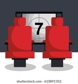 cinema entertainment flat icons