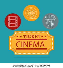 cinema entertainment set icons
