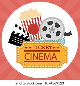 cinema entertainment set icons