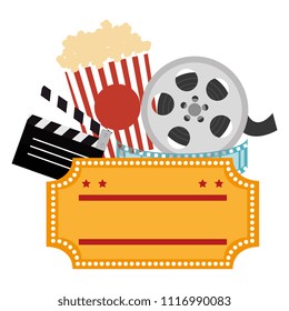 cinema entertainment set icons