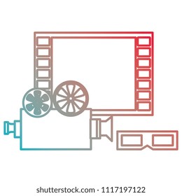 cinema entertainment set icons