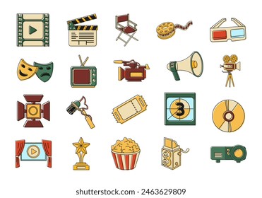 Cinema Equipment Tools Element Set