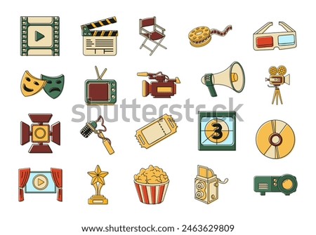 Cinema Equipment Tools Element Set