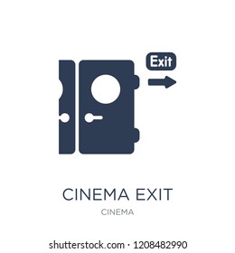 Cinema exit icon. Trendy flat vector Cinema exit icon on white background from Cinema collection, vector illustration can be use for web and mobile, eps10