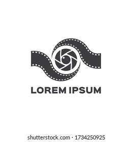 Cinema eye vector icon design concept.