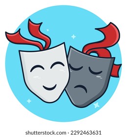 Cinema Face Theater, Design element vector for cinema, logo, social media, etc. eps 10