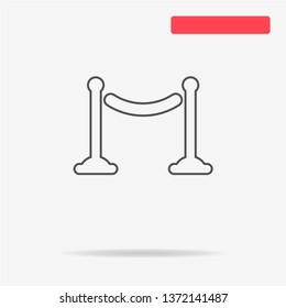 Cinema fence icon. Vector concept illustration for design.