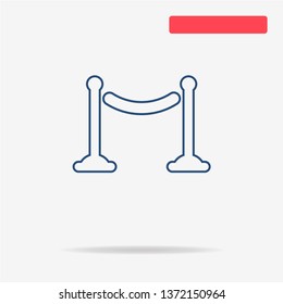 Cinema fence icon. Vector concept illustration for design.
