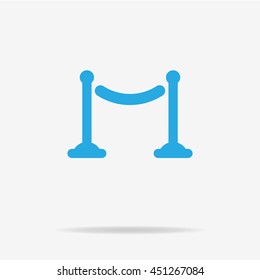 Cinema fence icon. Vector concept illustration for design.