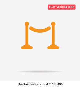 Cinema fence icon. Vector concept illustration for design.