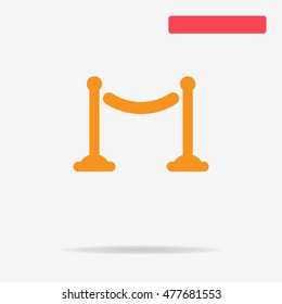Cinema fence icon. Vector concept illustration for design.