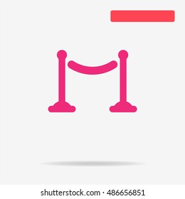 Cinema fence icon. Vector concept illustration for design.