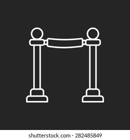 Cinema fence line icon