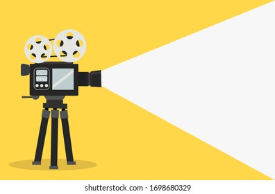 cinema film camera vector concept 