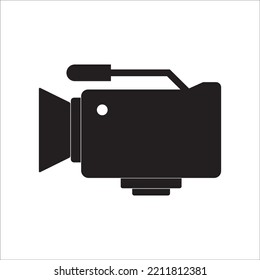 imagen vectorial de una cámara de grabación de vídeo, este vector se puede utilizar para hacer logotipos, iconos y más
