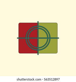 cinema film frame Vector illustration in flat style movie film strip and focusing screen