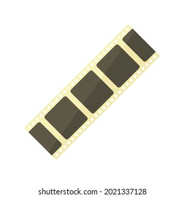 Cinema film icon. Flat illustration of cinema film vector icon isolated on white background