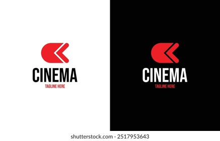 Cinema film industry minimal logo design, motion picture company minimal logo design.