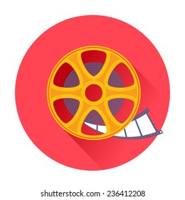 Cinema film movie reel icon