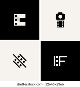 Cinema Film Movie Set Idea Creative Abstract Business Modern Logo