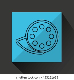 cinema film roll   isolated, vector illustration eps10