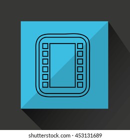 cinema film roll   isolated, vector illustration eps10