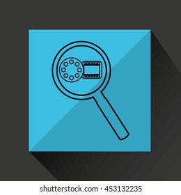 cinema film roll   isolated, vector illustration eps10
