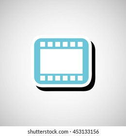 cinema film roll   isolated, vector illustration eps10