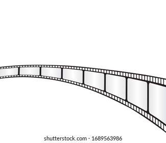 cinema film strip frames with different shape effect and empty space for your movie photograph and picture,  vector icon illustration isolated on white background.